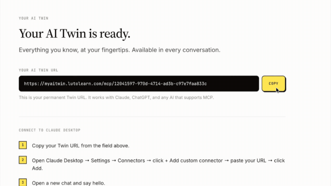 Create the AI version of you